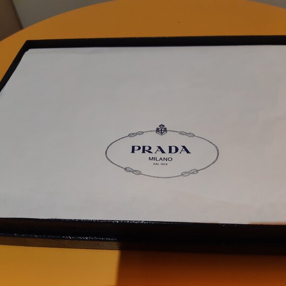 PRADA iPad Mini Case Saffiano Travel Leather Sleeve Black Brand New - Picture 2 of 7